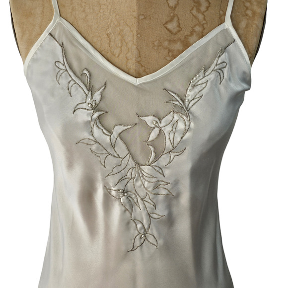 VTG Victoria Secret Gold label white 2 piece slip gown and bed jacket Small - Picture 3 of 16